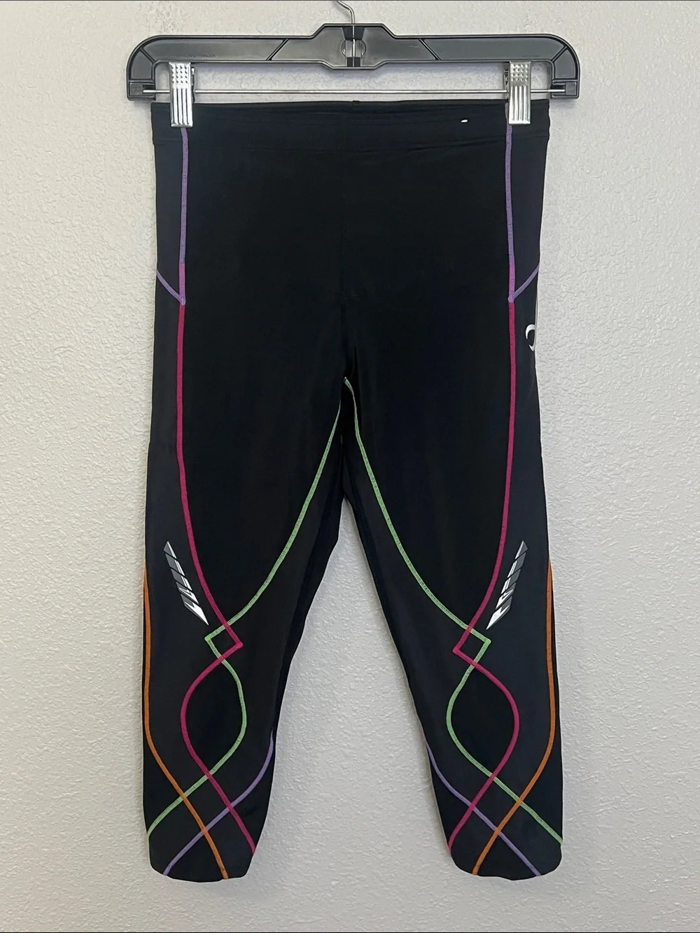 C-WX Stabilyx Multicolor Stitch Running Tights Black Multi Size Medium